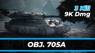 Obj 705A DEALS 9K DAMAGE Epic Battle and Total Destruction [upl. by Hocker678]