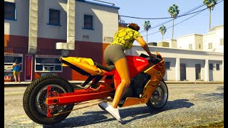 Suzuki GSXR 1300 Hayabusa in GTA Online as Shitzu Hakuchou Drag with Tommy Gun Raid on Stash House [upl. by Ayetal815]