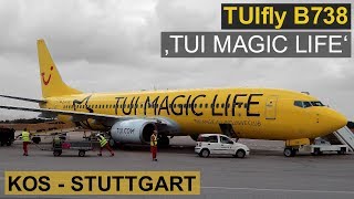 TUIfly B737800 quotTUI MAGIC LIFEquot✈️ TakeOff Kos KGS amp Landing STR [upl. by Pavier828]