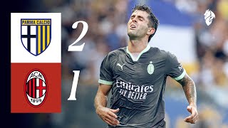 Pulisic scores in Tardini defeat  Parma 21 AC Milan  Highlights Serie A [upl. by Darnoc399]