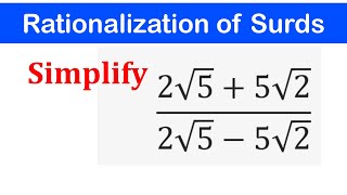 How to Rationalize the denominator with a Surd  SHS CORE  ELECTIVE MATH [upl. by Pazia]