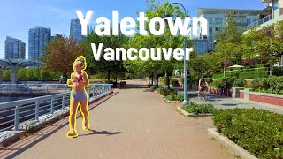 VANCOUVER Yaletown 🇨🇦 Walking Tour 2023 [upl. by Amehsat980]