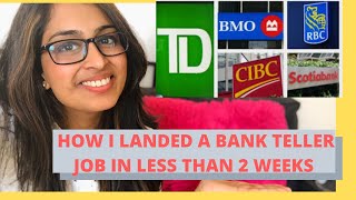 How I Landed A Bank Job in Canada As An international Student In 2 Weeks  What Worked For Me [upl. by Ahsemal352]