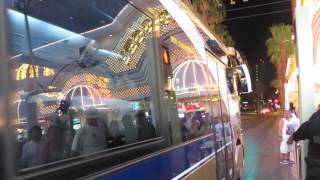 RTC Transit SSTT bound StreetCar RTV 021 SDX at Casino Center BlvdFremont St Experience [upl. by Bekki577]