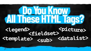 5 Must Know HTML Tags That Almost Nobody Knows [upl. by Nylyrehc]