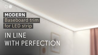 Baseboard Trim for LED Strip MODERN  Ledkia [upl. by Ymmit]