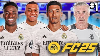 PRIMER MODO CARRERA con el REAL MADRID de LOS GALÁCTICOS en FC 25  1 [upl. by Aizan617]