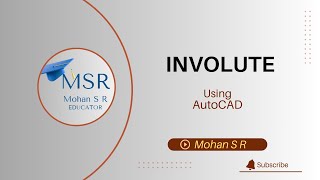 Drawing or Construction of an Involute Curve using AutoCAD Software [upl. by Ulick]