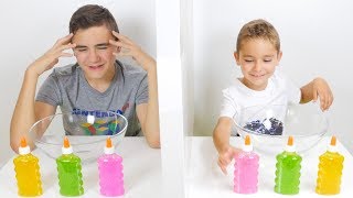 TWIN TELEPATHY SLIME CHALLENGE [upl. by Ceporah]