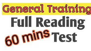 IELTS READING TIPS and TRICKS  FULL READING TEST General training ielts solve full reading 60min [upl. by Valda483]