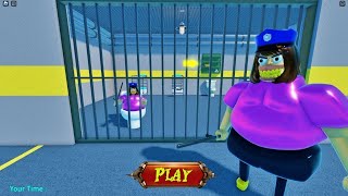 BARNIEs PRISON ESCAPE 2 OBBY  ALL JUMPSCARES  FULL GAMEPLAY  ROBLOX HD [upl. by Ajax]