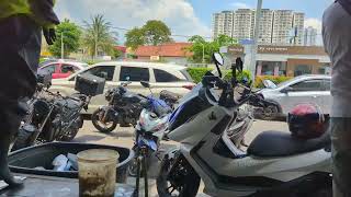 Zontes 155  First time tukar bearing tayar zontes 155 motovlog malaysia [upl. by Tye20]