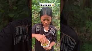 Zip zip zip 🤣🤣 edit food wildfruit eatingrice eatrice [upl. by Attiuqehs]