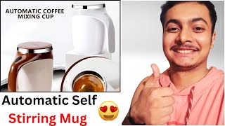 Self Stirring Mug Unboxing  Best Coffee Mug for Travel  Self Stirring Protein Mug [upl. by Auqeenahs]