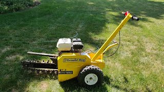 18quot Home Depot Trencher Rental Ground Hog T4 [upl. by Barnet231]