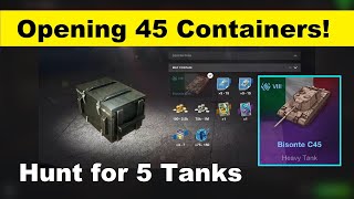 WoT Blitz Event  Opening 45 Filigree Containers  Is it enough to get 5 Tanks for free [upl. by Lletnahs]