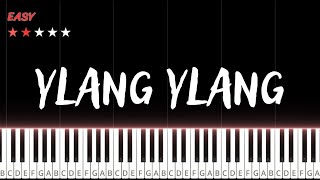 Ylang Ylang  FKJ  EASY Piano Tutorial [upl. by Melvina]