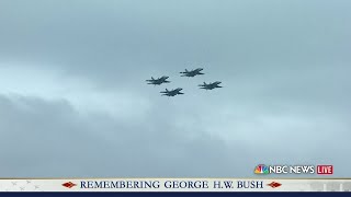 Bushs casket taken off train to garden Missing man formation [upl. by Gennie]