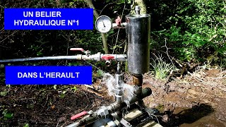 Un bélier hydraulique n°1 installé dans lHérault [upl. by Saisoj]