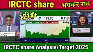 IRCTC share newsindian railway catering and tourism corporation share AnalysisTarget 2025 [upl. by Fem663]