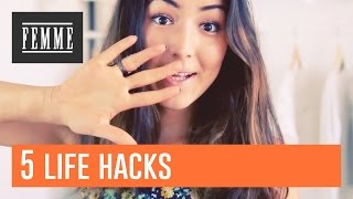 5 life hacks die je leven makkelijker maken  FEMME [upl. by Alie]