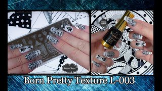 Черно Белый Стемпинг  пластина Born Pretty Texture L003  Звериный принт [upl. by Llert]