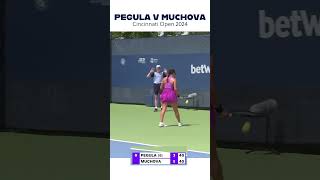 Jessica Pegula vs Karolína Muchova in Round 2 of the 2024 Cincinnati Open tennis shorts cincy [upl. by Novj]