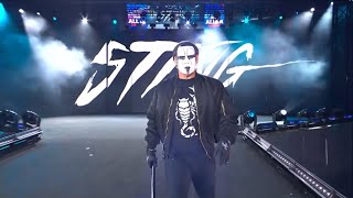 Sting Returns Entrance ALL IN LONDON 2024 [upl. by Hardunn10]