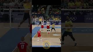 DARLAN HITTING OVER POLISH BLOCK 🔥volleyball volley darlan [upl. by Guinna]