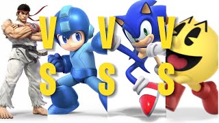 SSF2 Project B Ryu vs Megaman vs Sonic vs Pac Man [upl. by Coats]