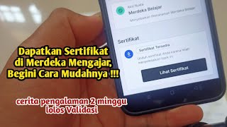 cara mendapatkan sertifikat di platform merdeka mengajar [upl. by Jilly]