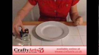 How to Paint Ceramic Dinner Plates  available at Crafty Arts [upl. by Shanta576]