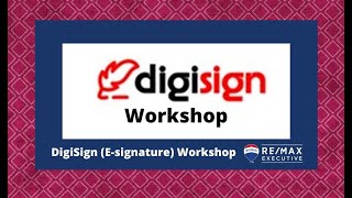 DigiSign esignature Workshop [upl. by Ardnaiek88]