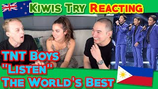 Kiwis Try Reacting to TNT Boys sing quotListenquot at the Worlds Best [upl. by Keven670]