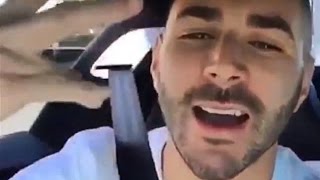 Karim Benzema Sings Along To Tupac In His Bugatti Veyron [upl. by Asilet]