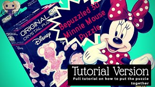 Bepuzzled 3D Crystal Puzzle Minnie Mouse Pink Tutorial Version [upl. by Christis]