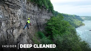 How The Niagara Falls Cliffs And Trails Are Maintained  Deep Cleaned  Insider [upl. by Rida]