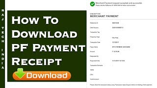 How To Download PF Payment Receipt [upl. by Rothenberg114]