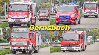 Brennt LAGERHALLE🔥 Einsatzfahrten zu Jahreshauptübung der Jugendfeuerwehr GERNSBACH  Pressluft 🔊 [upl. by Valry]