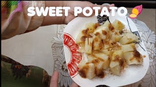 sweet potato recipe by kitchen with Adeeba  Sakrgandi boil krny k tarika [upl. by Seigler]