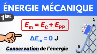 Conservation de lÉNERGIE MÉCANIQUE ✅ 1ère spécialité  Terminale  Physique [upl. by Baugh]