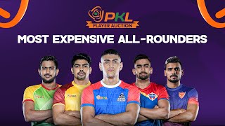 Most Expensive AllRounders at PKL Season 11 Player Auction  Pro Kabaddi League [upl. by Lisette964]