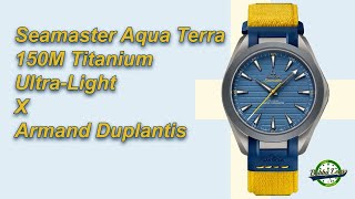 New Omega Release  The Seamaster Aqua Terra 150M Titanium UltraLight  Mondo Duplantis [upl. by Elenore]