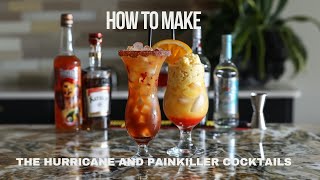 How to make the Hurricane and Painkiller cocktails [upl. by Llednahc499]