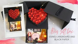 DIY Gift Box  Handmade Gift Box Idea  Heart Shape Flower Box With Drawer  How To Make Gift Box [upl. by Tseng]