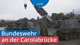 quotUns rennt die Zeit davonquot  Bundeswehreinsatz mit Bergepanzern an der Carolabrücke  MDR [upl. by Shari]