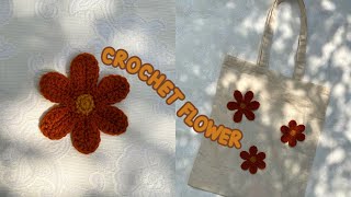 CUTE Groovy Crochet Retro Flower Tutorial 🌸 DIY Anyone Can Do [upl. by Eenafit724]