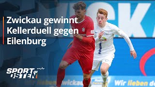 Zwickau gewinnt enges Kellerduell gegen Eilenburg  Sport im Osten [upl. by Atsylac688]