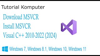 Cara Download Install Update Microsoft Visual C VC Redist Runtime 2024 Error MSVCR [upl. by Reste114]