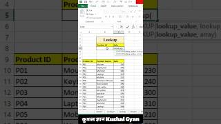 lookup formula in ms excelexcel tutoriallookup function in excel [upl. by Patti332]